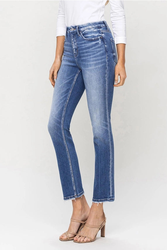 Flying Monkey Poised High Rise Slim Straight Denim Jeans