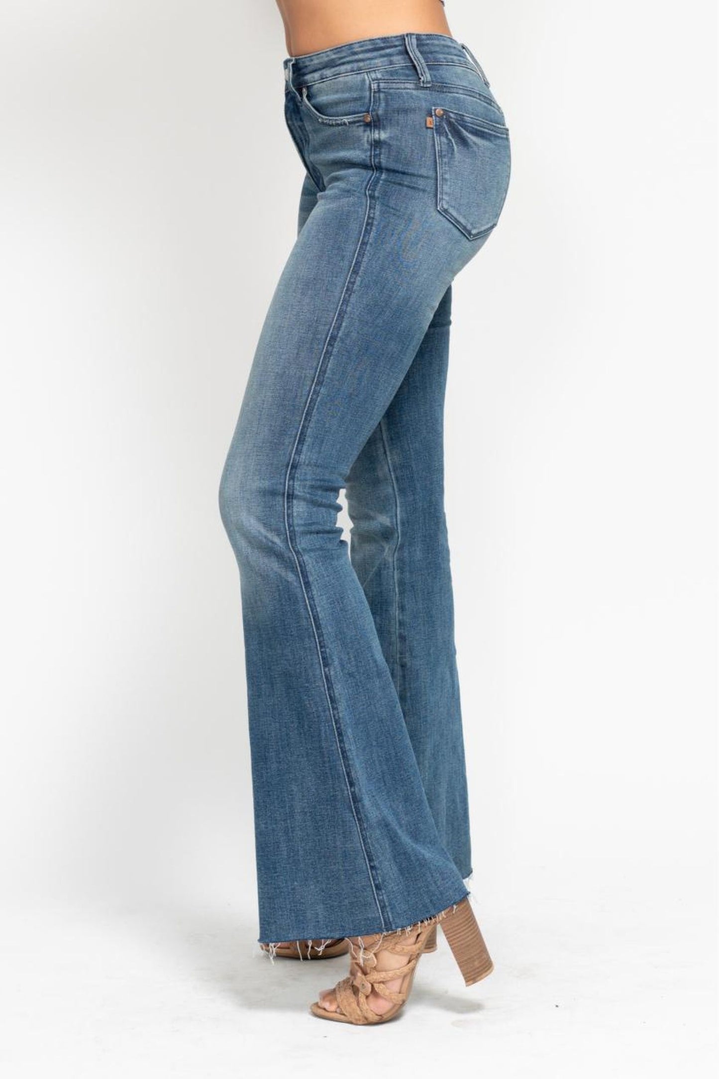 Judy Blue Mid Rise Tummy Control Flare Jeans