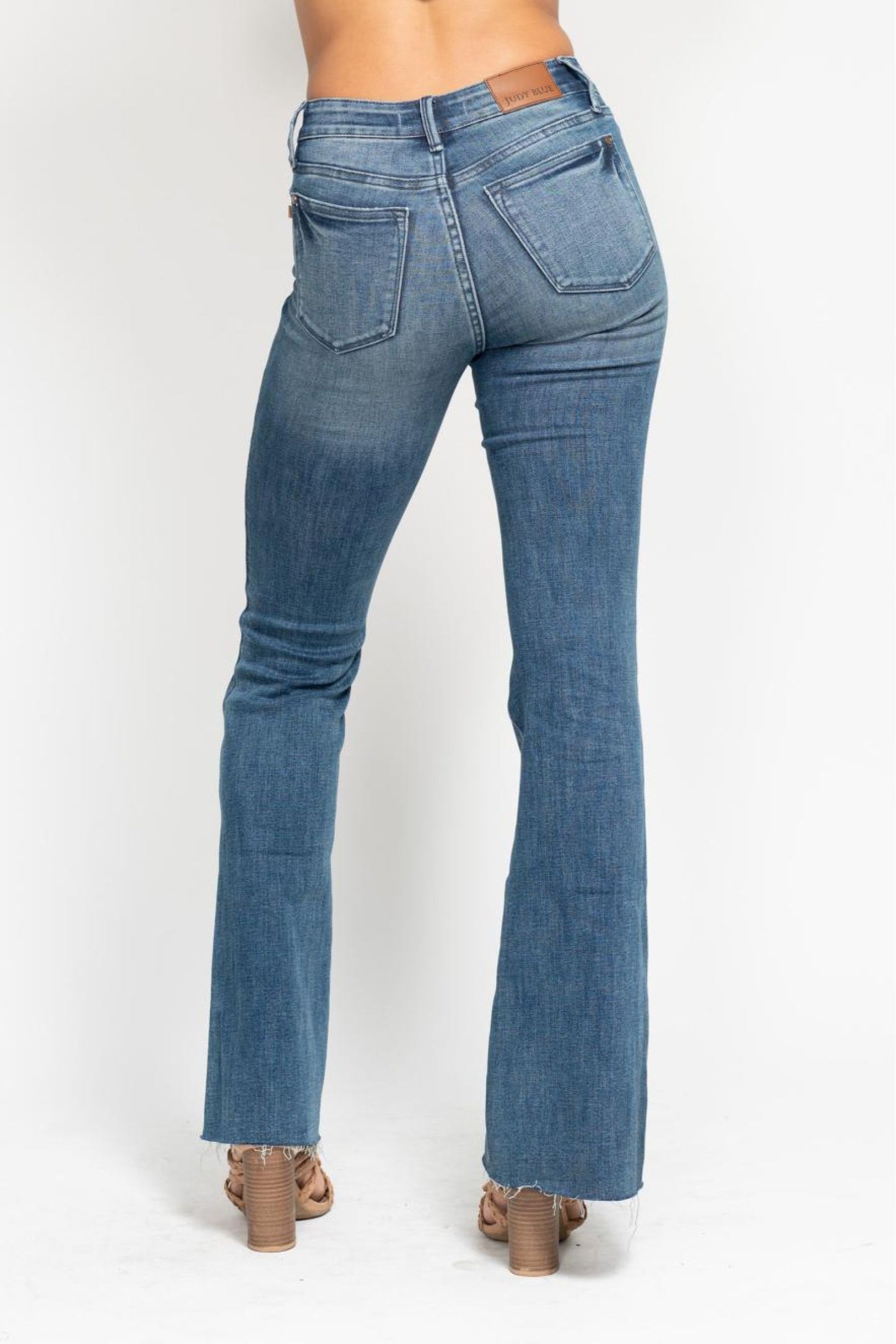 Judy Blue Mid Rise Tummy Control Flare Jeans