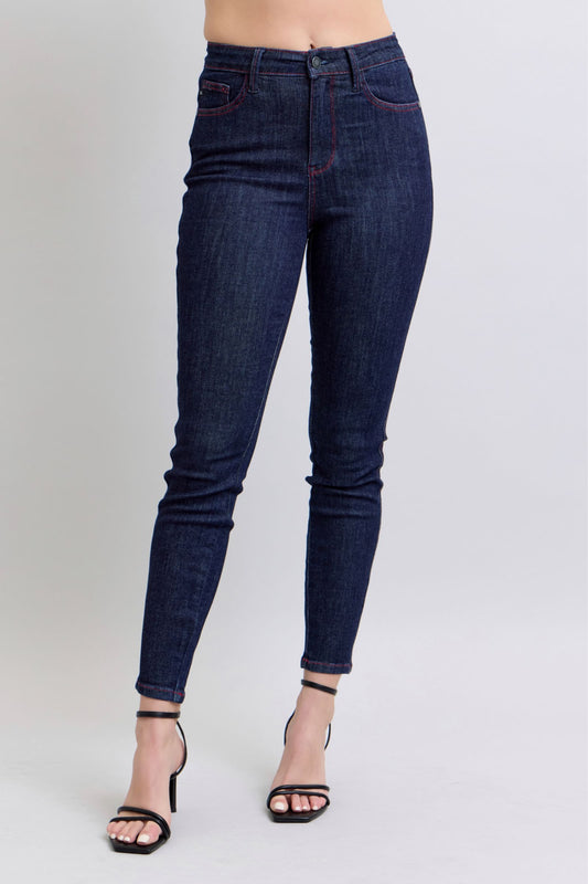 Judy Blue High Waist Heart Shape Back Pocket Skinny Jeans