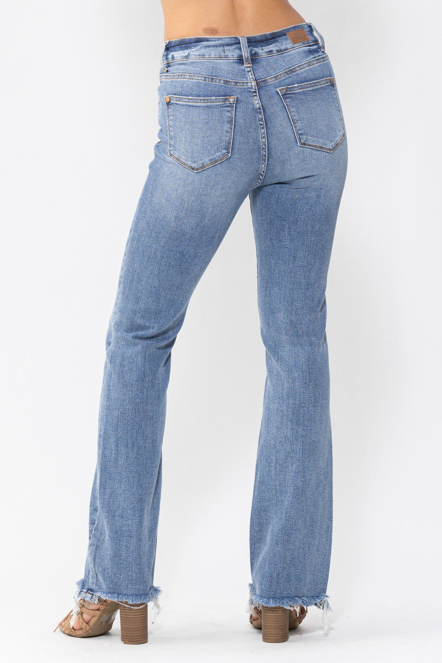 Judy Blue High Waist Double Button Bootcut Jeans