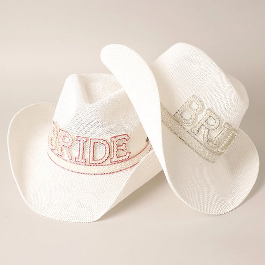 The Bride Cowboy Pearl and Rhinestone Hat