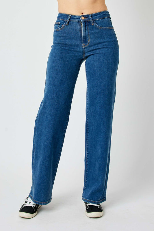 Judy Blue High Waist Vintage Wide Leg Denim Jeans