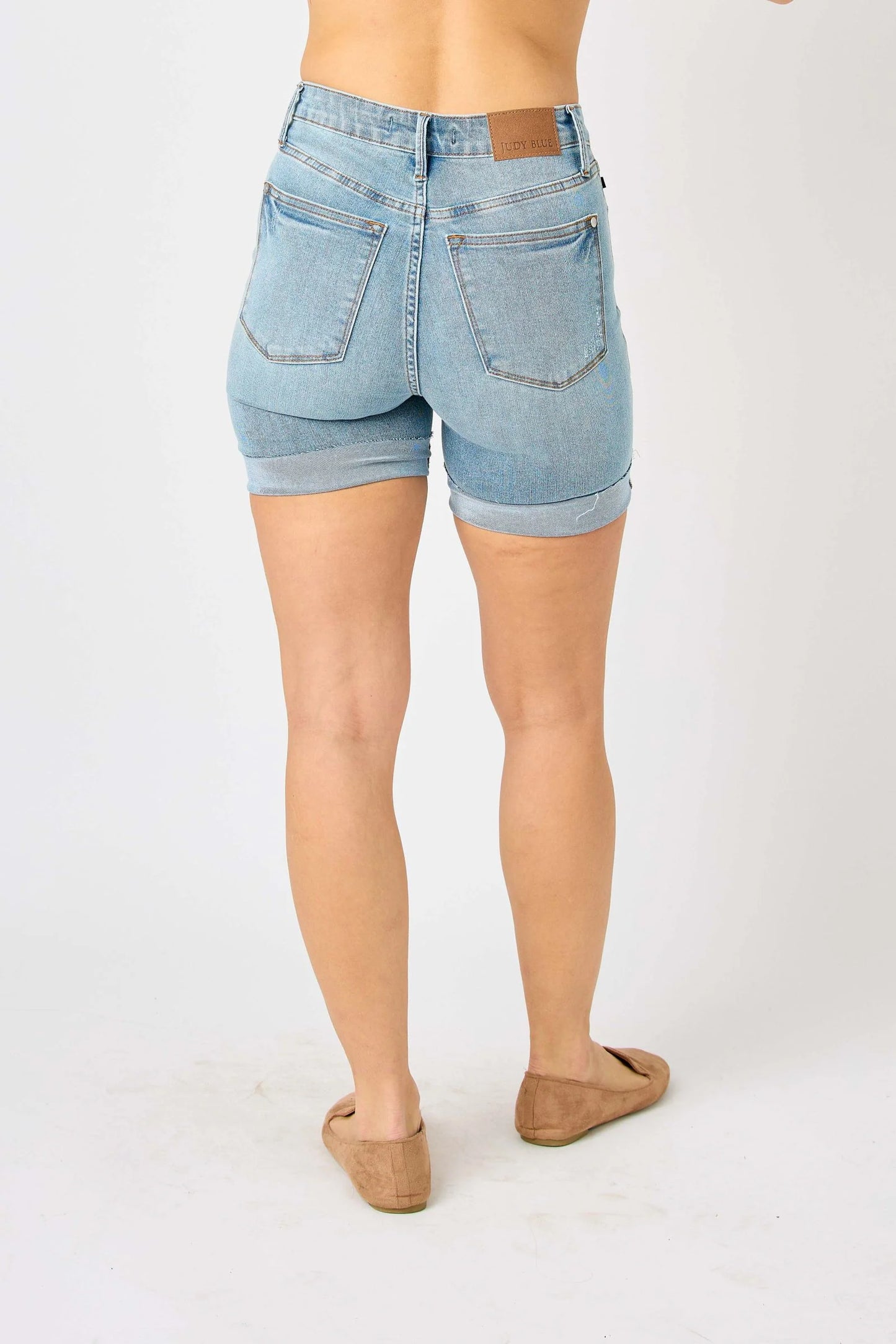 Judy Blue High Waist Tummy Control Cool Denim Shorts