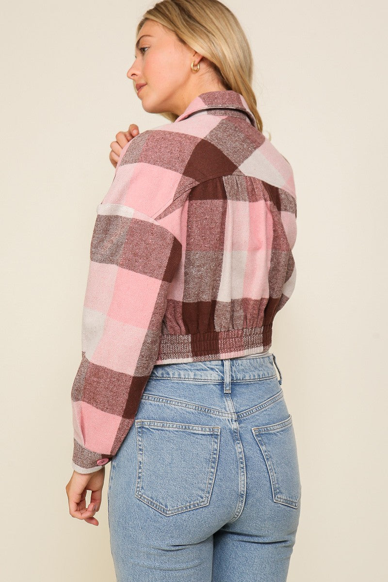 The Hailey Plaid Cropped Jacket