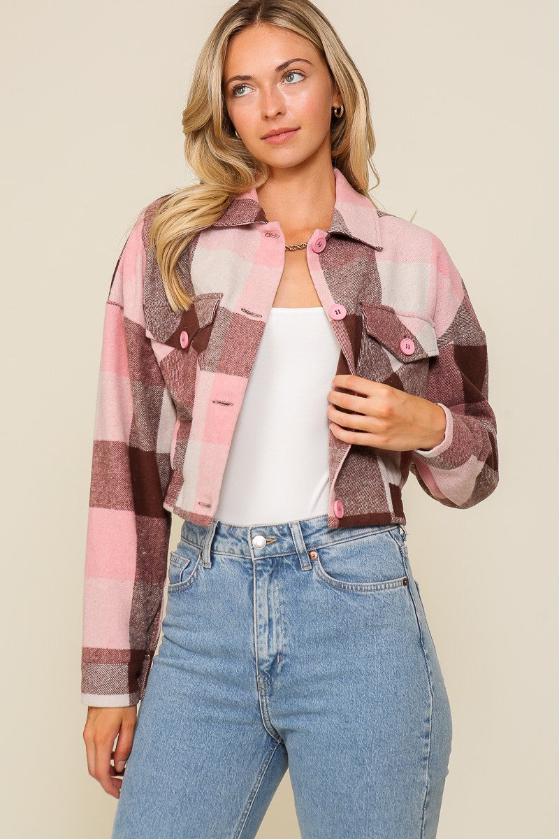 The Hailey Plaid Cropped Jacket