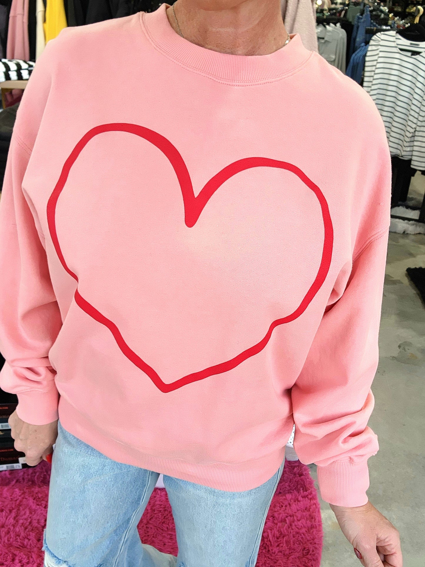 Heart Outline Sweatshirt