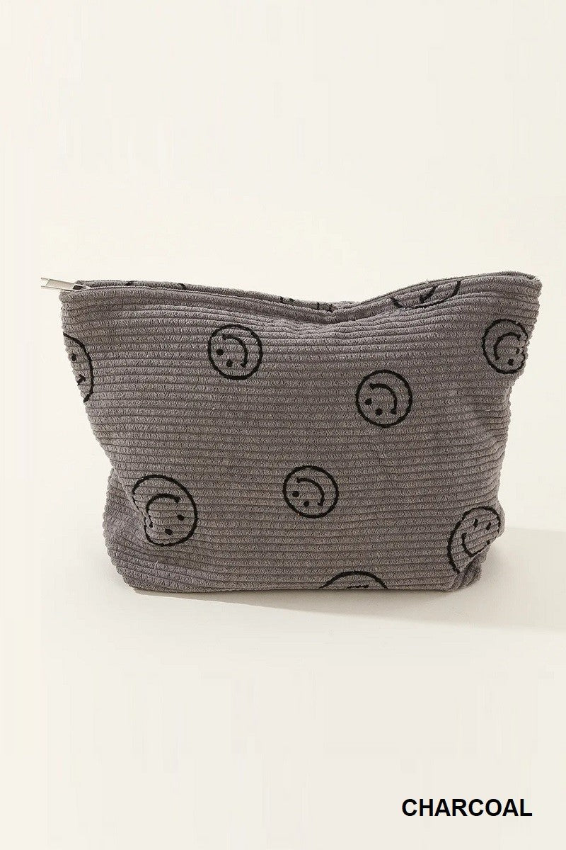 Smiley Face Cosmetic Makeup Clutch Bag