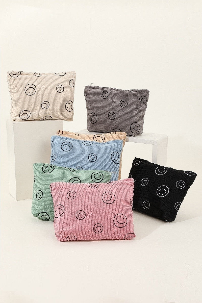 Smiley Face Cosmetic Makeup Clutch Bag