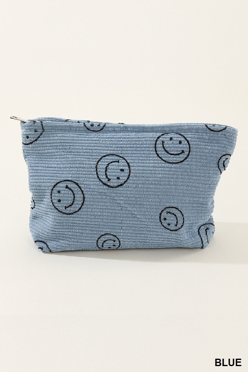 Smiley Face Cosmetic Makeup Clutch Bag