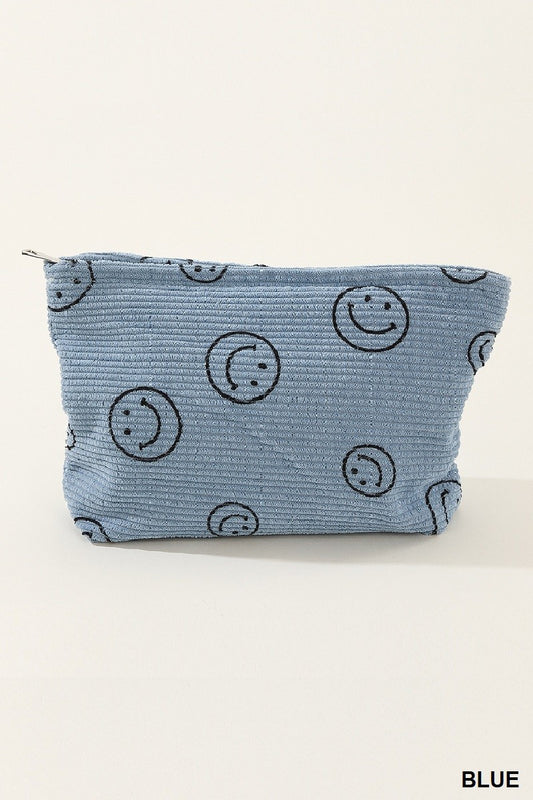 Smiley Face Cosmetic Makeup Clutch Bag