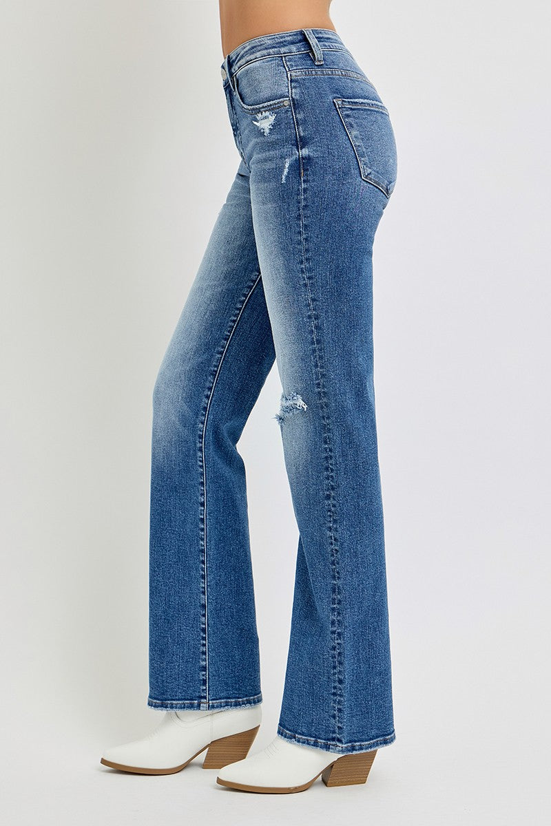 Risen Tummy Control High Rise Straight Jeans