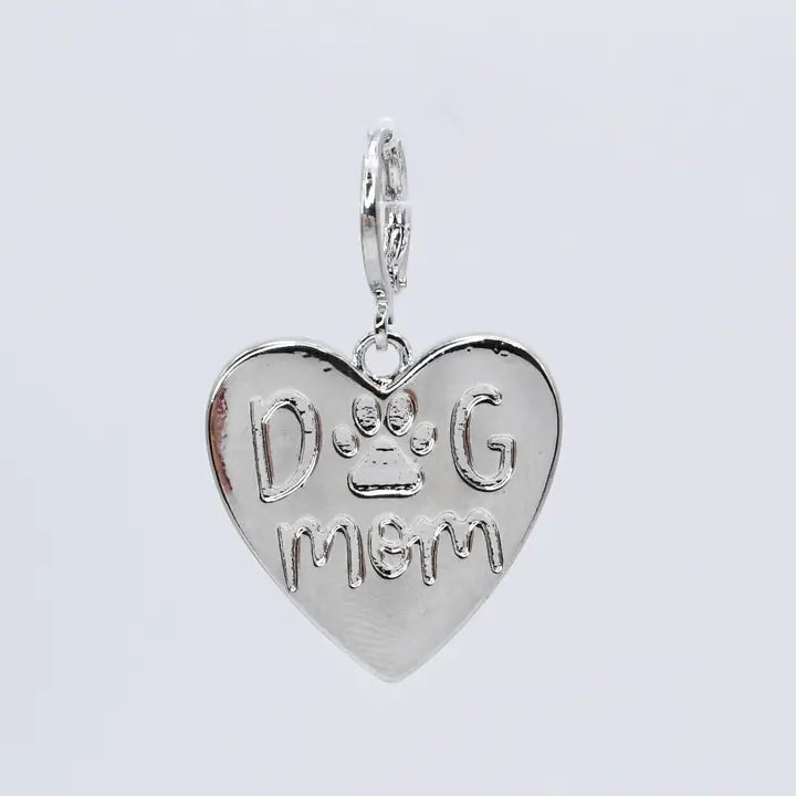 Dog Mom Heart Charm