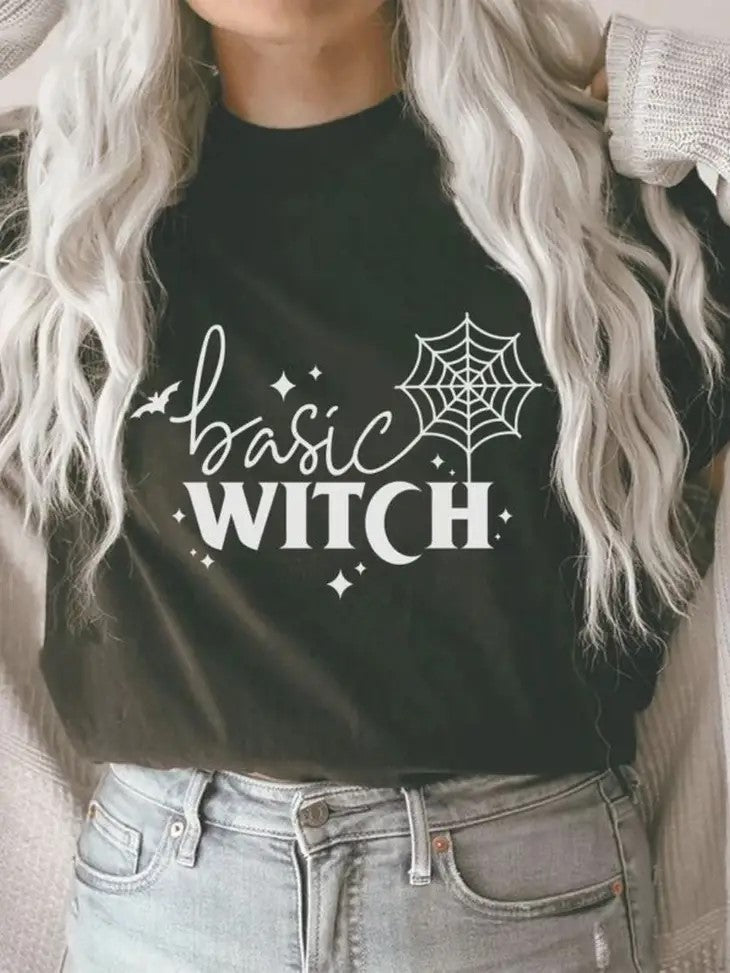 Basic Witch Halloween Graphic Tee