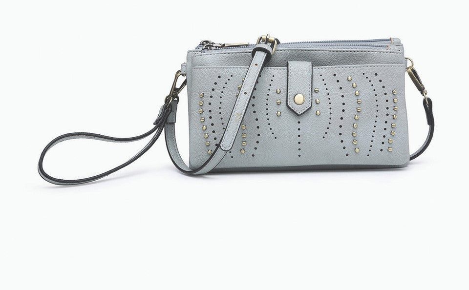 The Ayra Studded Front Wallet/Clutch