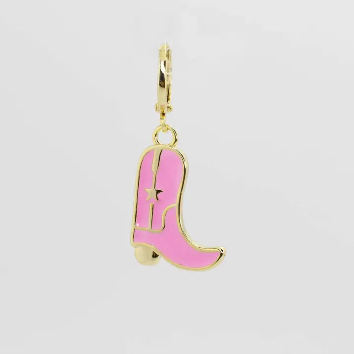 Pink Cowboy Boot Charm