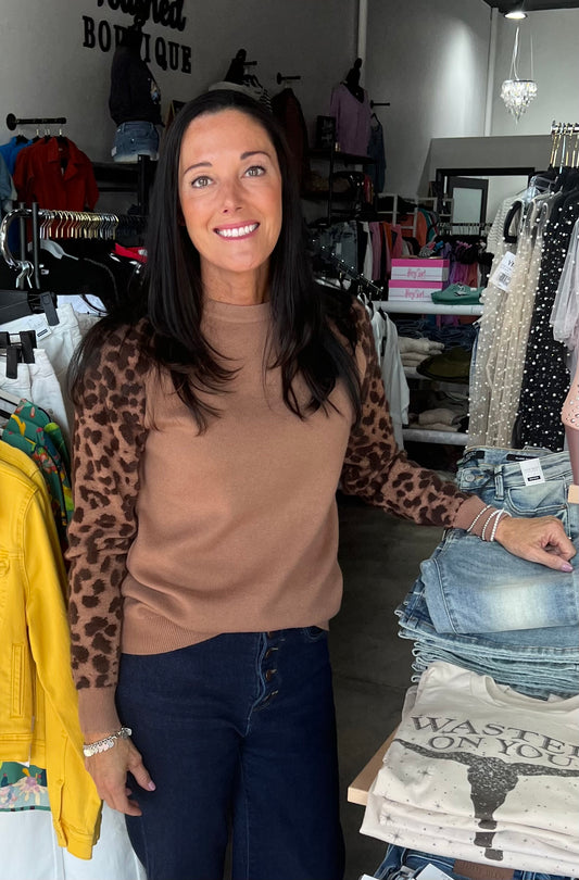 Leopard Sporty Sweater