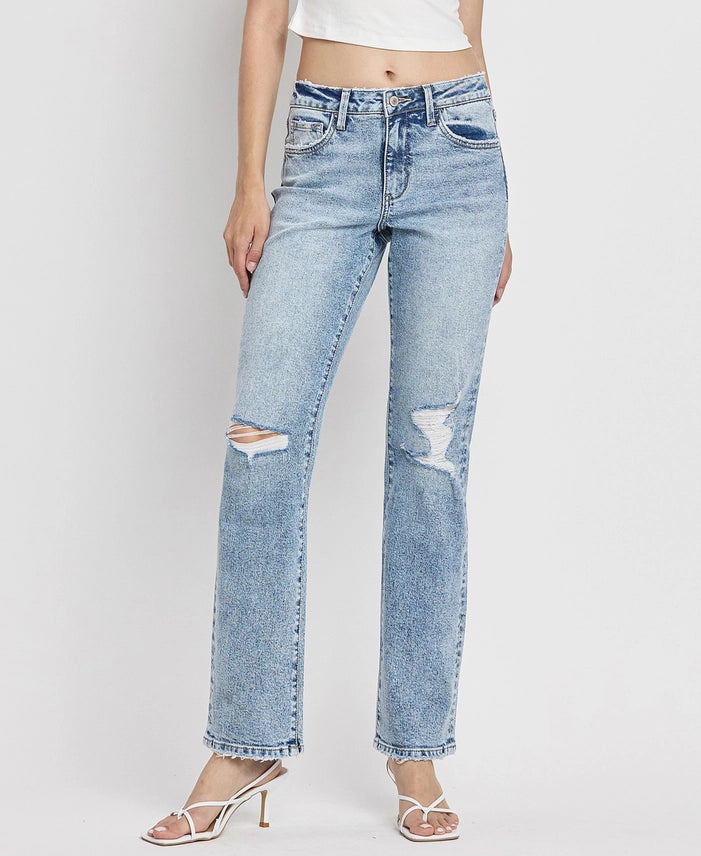 Lovervet High Rise Distressed Denim Jeans