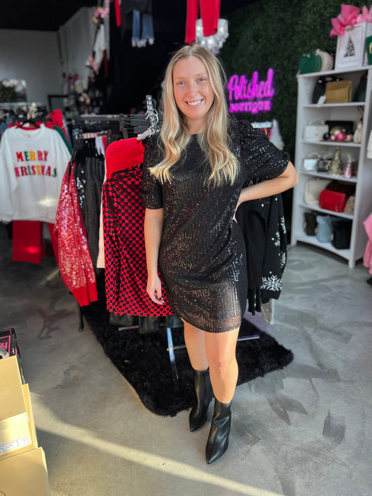 Sequins After Dark Mini Dress