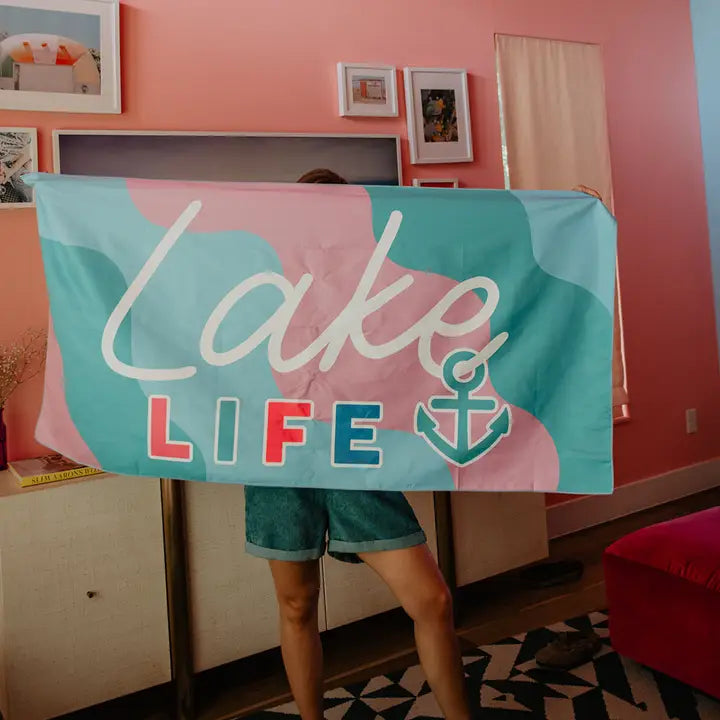 Micro Fiber Beach Towel - Lake Life