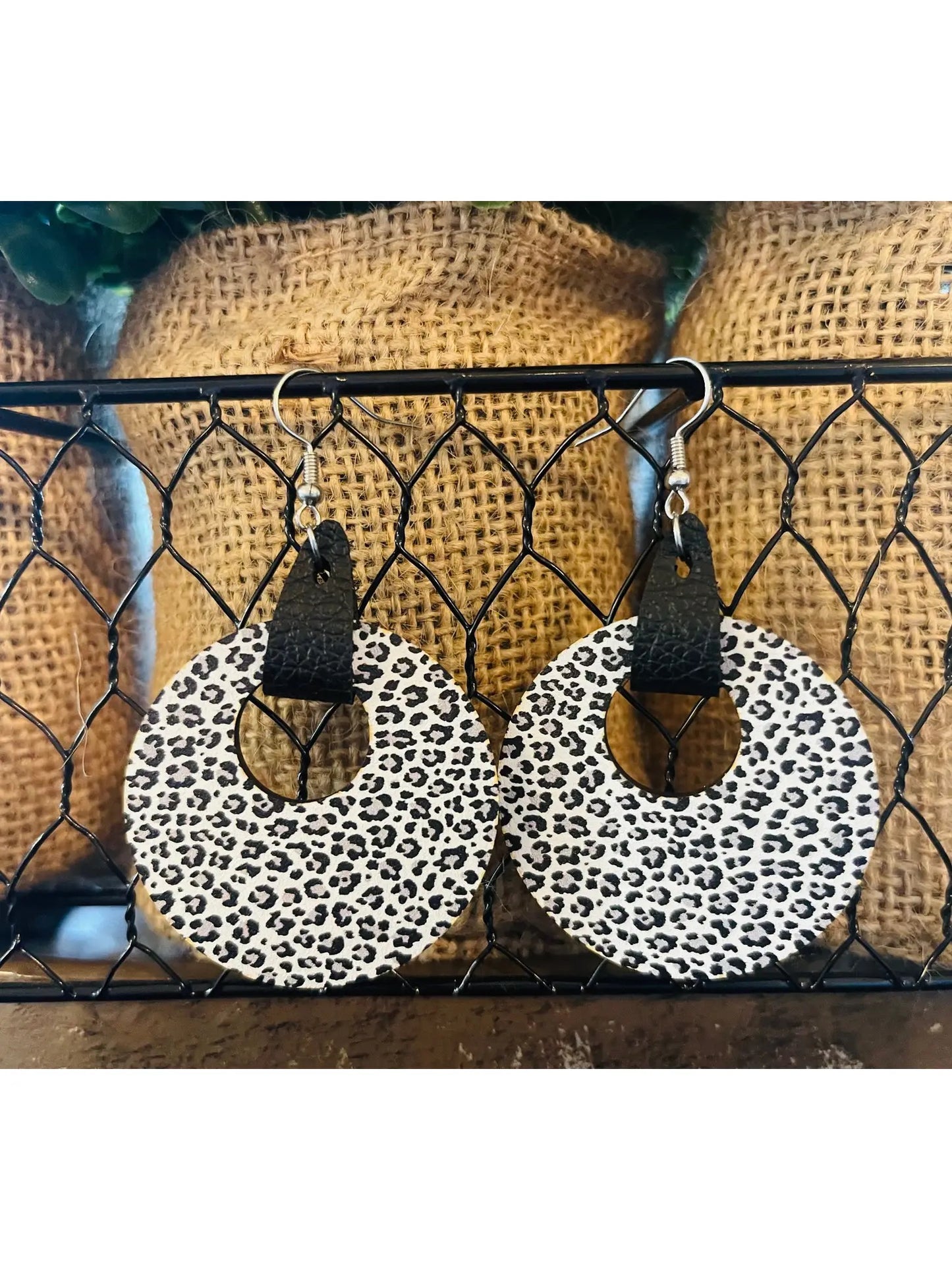 Snow Leopard Earrings