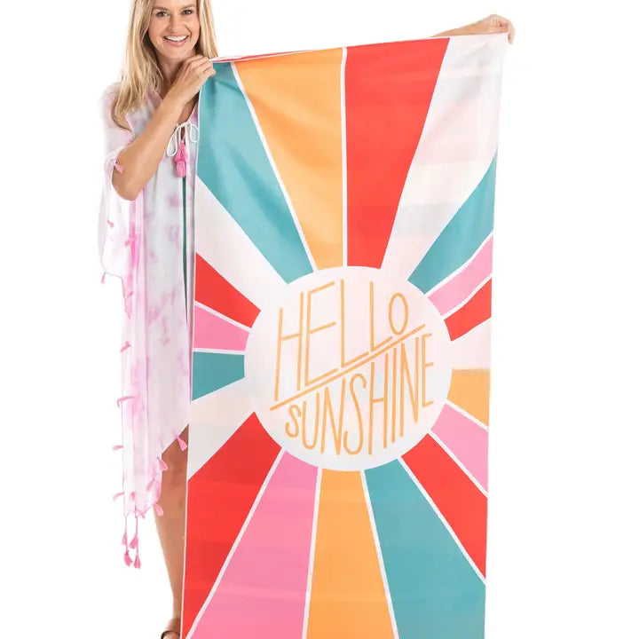 Micro Fiber Beach Towel - Hello Sunshine