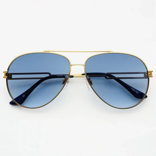 FREYRS Henry Gold Blue Sunglasses