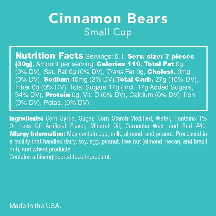 Candy Club Cinnamon Gummy Bear Candies
