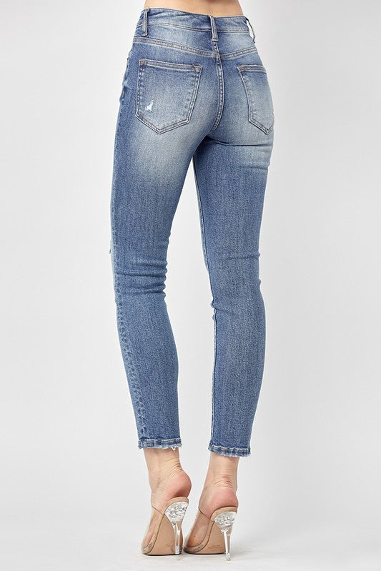 Risen Mid-Rise Skinny Fit Jeans