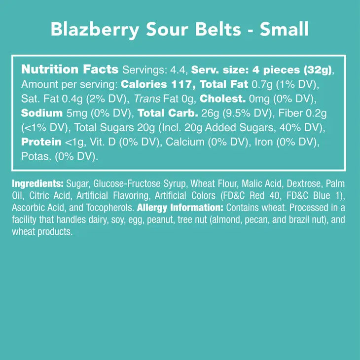 Candy Club Blazeberry Sour Belts