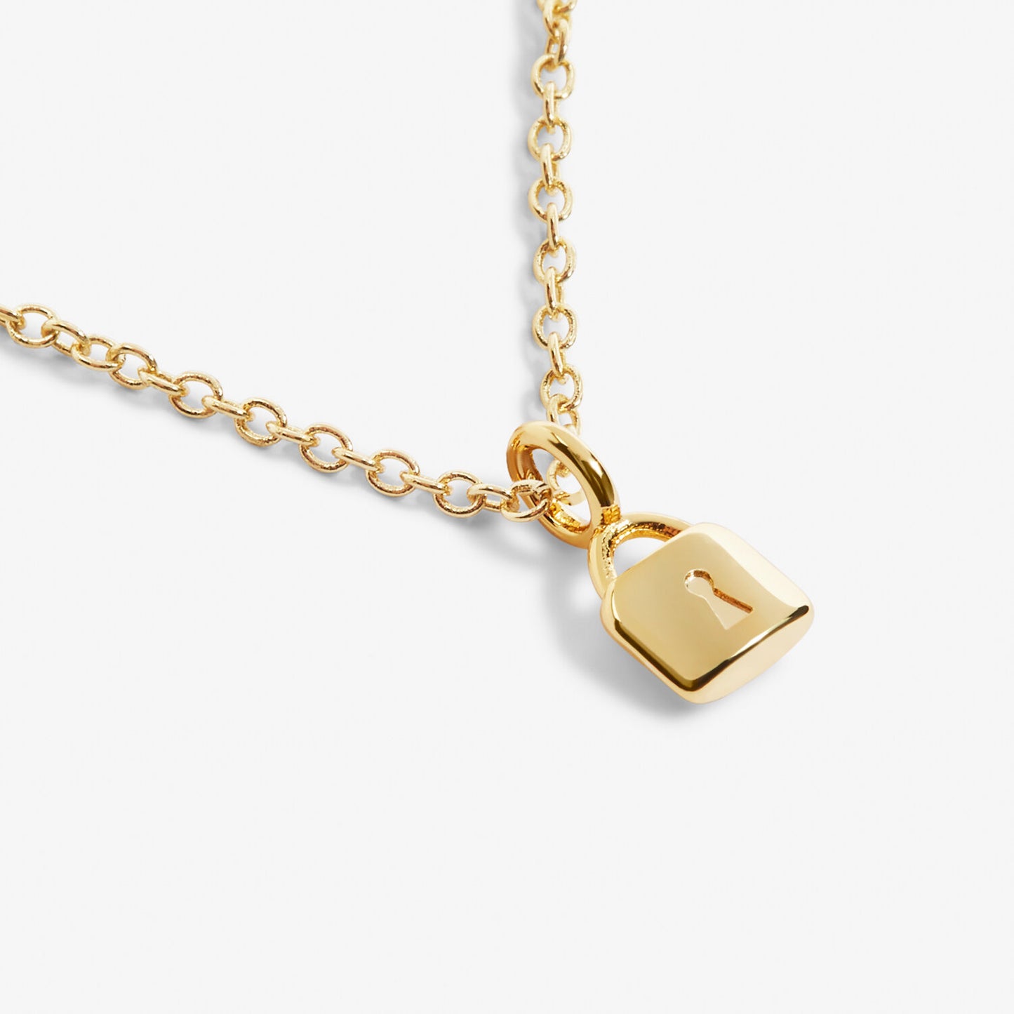 Mini Charms Lock Gold Necklace