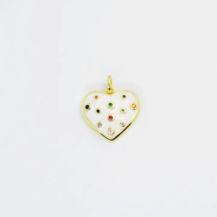 Multi Dot Heart Charm