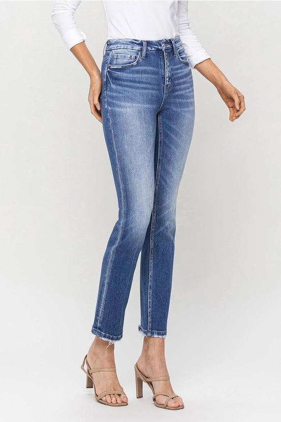 Flying Monkey Poised High Rise Slim Straight Denim Jeans