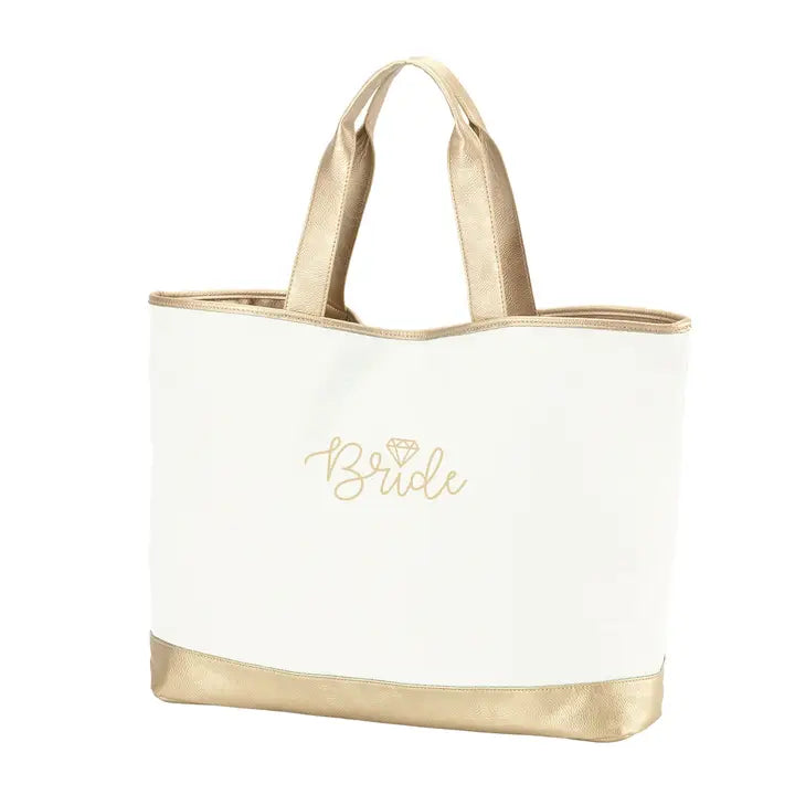 The Bride Embroidered Cabana Tote