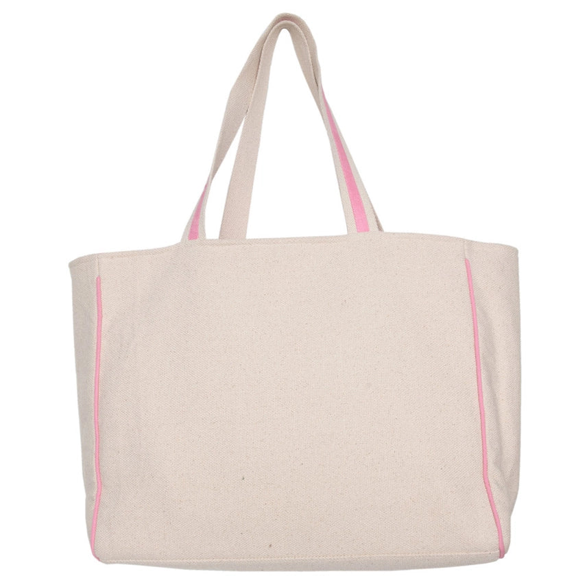 The Pink Sequin Bow Canvas Tote Bag