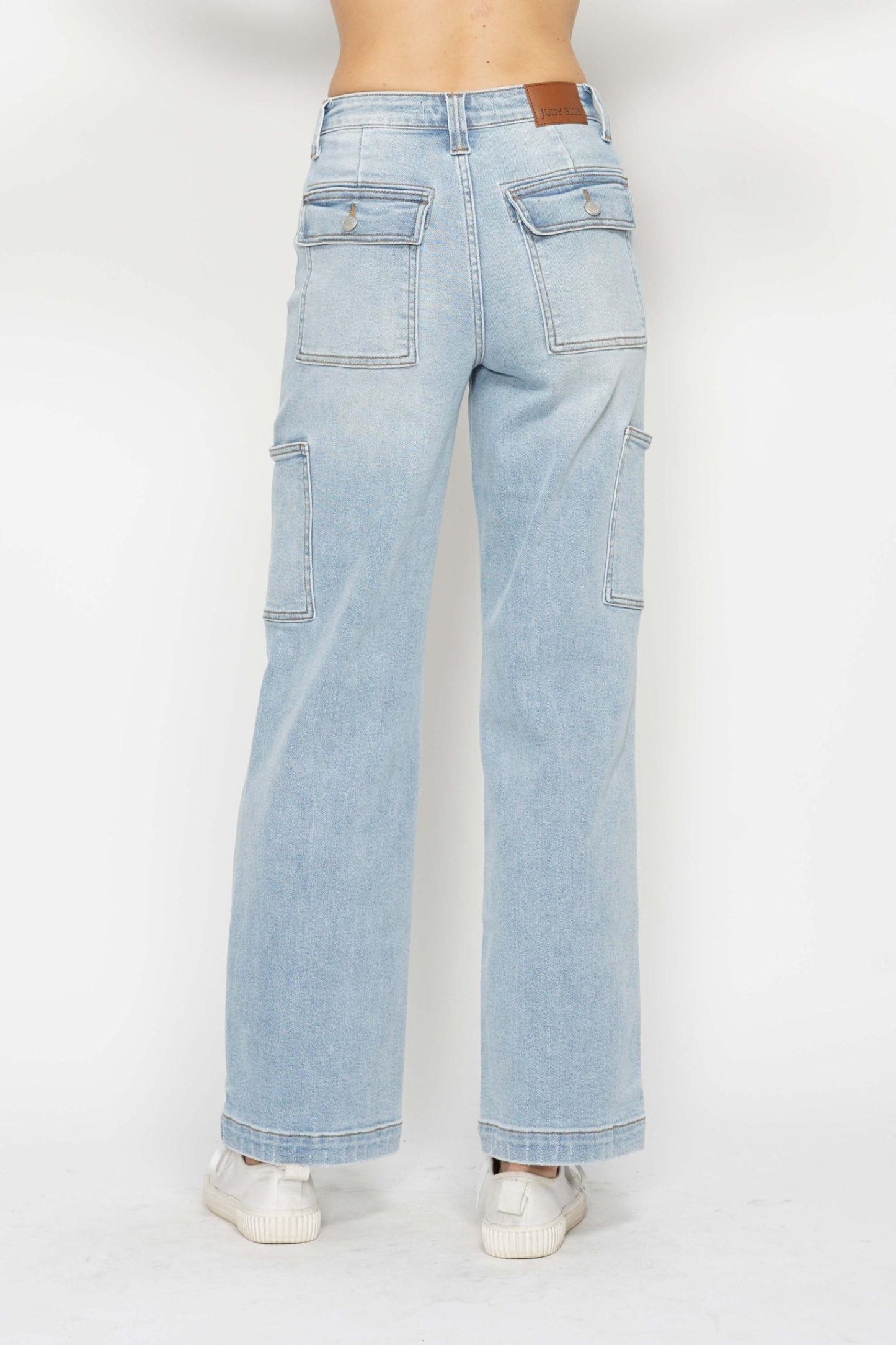 Judy Blue High Waist Cargo Wide Leg Denim Jeans