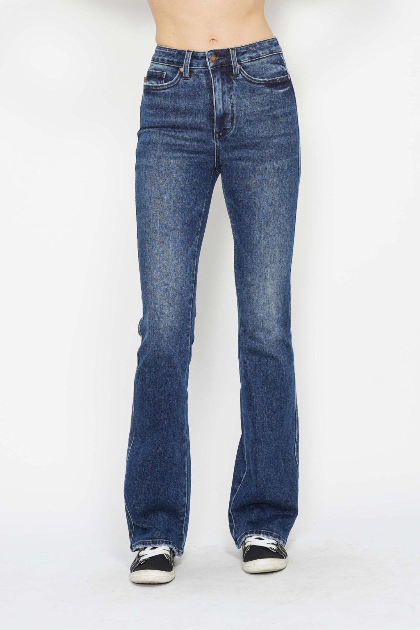 Judy Blue HW Tummy Control Short Bootcut Jeans