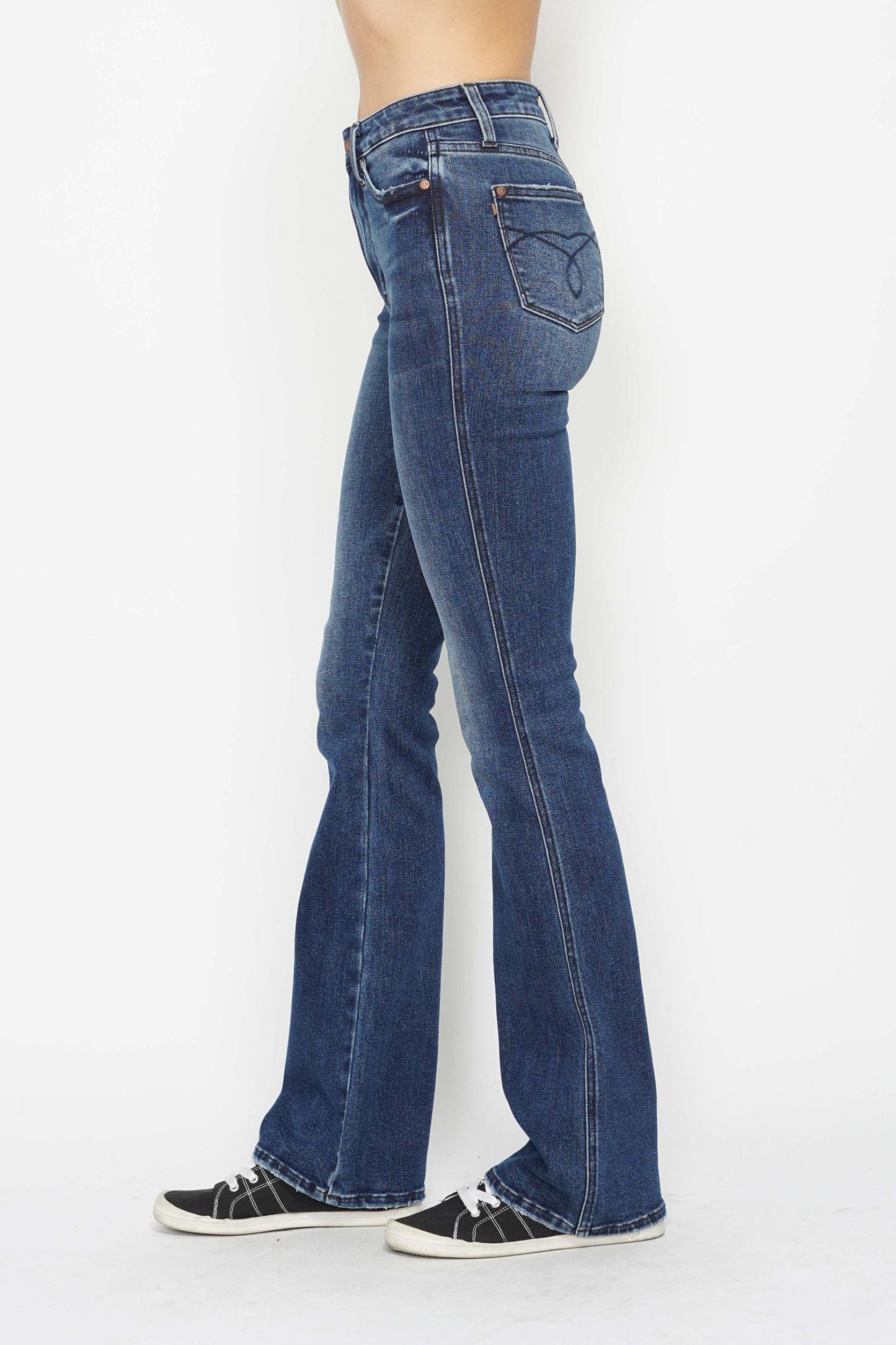 Judy Blue HW Tummy Control Short Bootcut Jeans