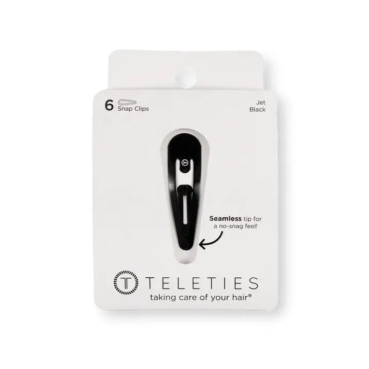 Teleties Snap Clip Jet Black