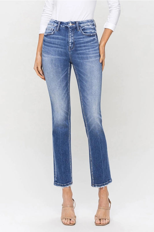 Flying Monkey Poised High Rise Slim Straight Denim Jeans