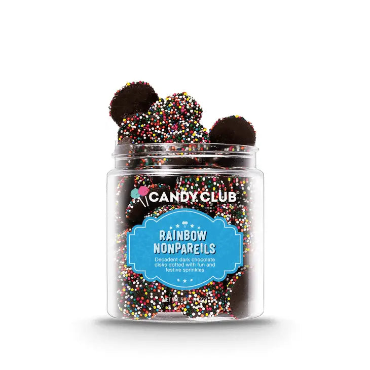 Candy Club Rainbow Nonpareil Chocolate Candies