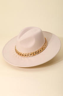 Western Fashion Hat with Chain Link Strap