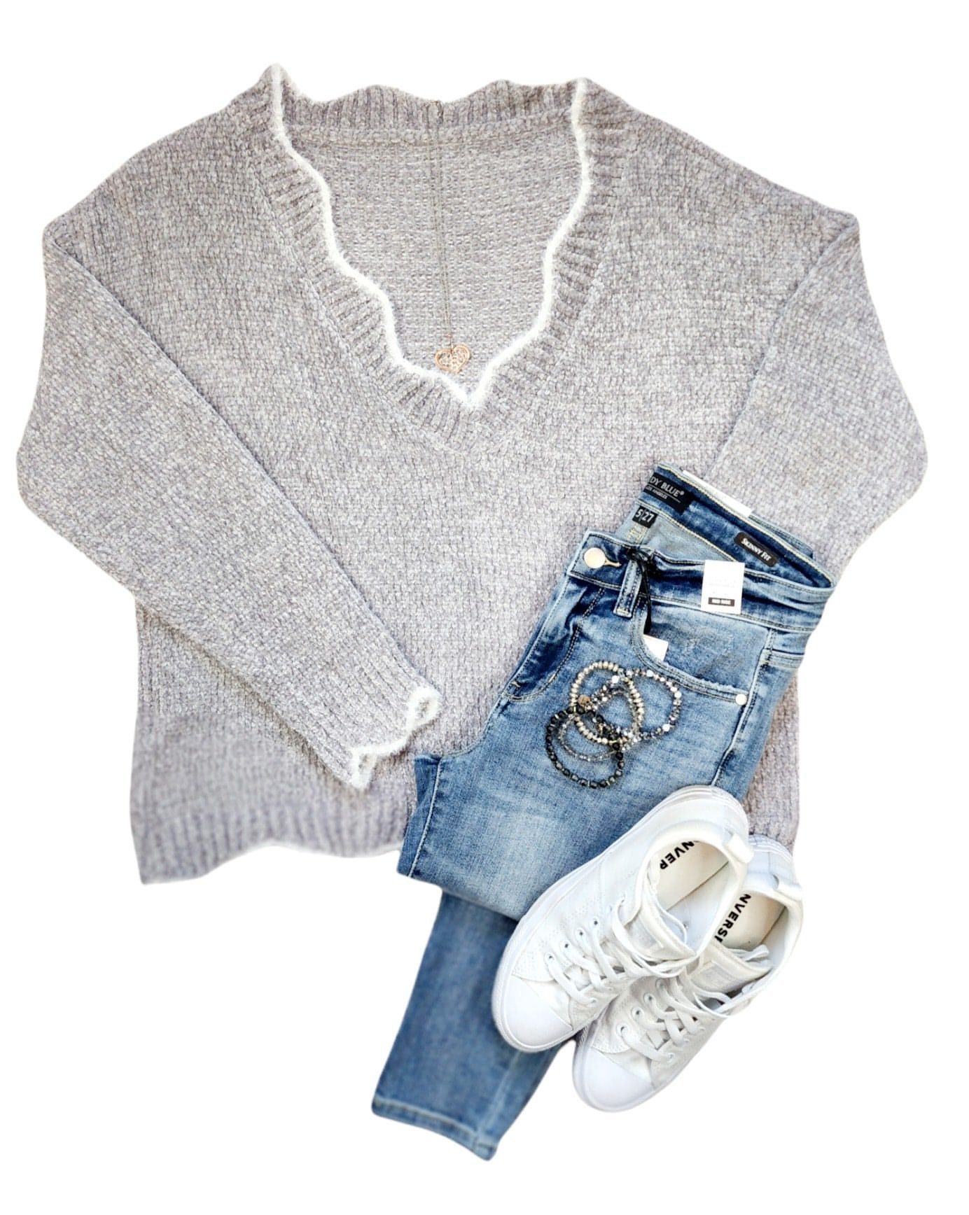 Wavy Knitted Sweater