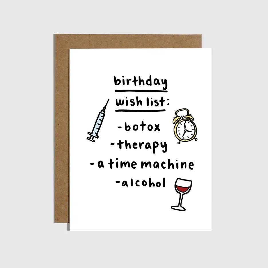 Birthday Wish List Greeting Card - Polished Boutique