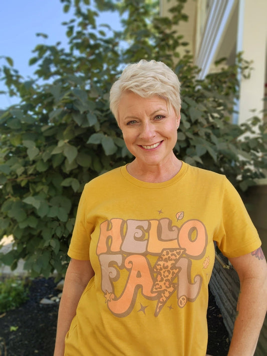 Hello Fall Graphic Tee - Polished Boutique