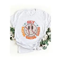 Hey Batter Batter Swing Graphic Tee - Lazy Daisy Boutique