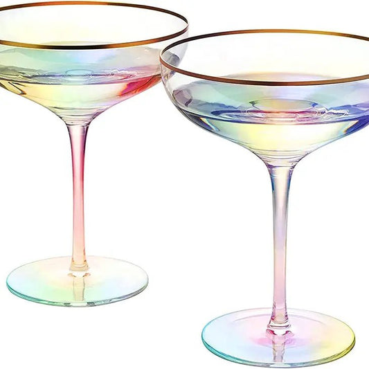 Iridescent Coupe Glass - Polished Boutique