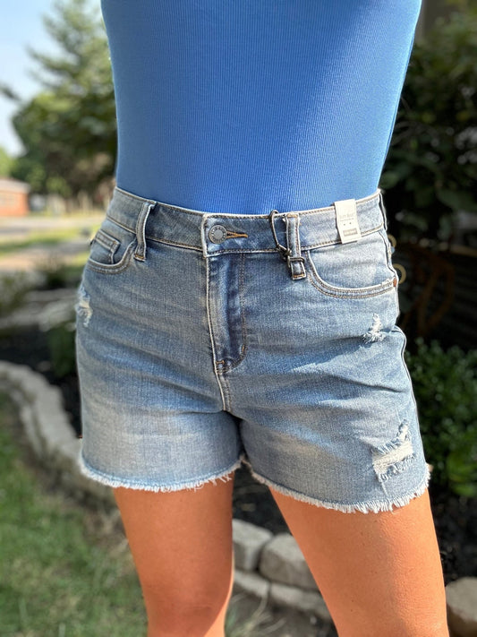 Judy Blue High Waist Distressed Shorts - Polished Boutique