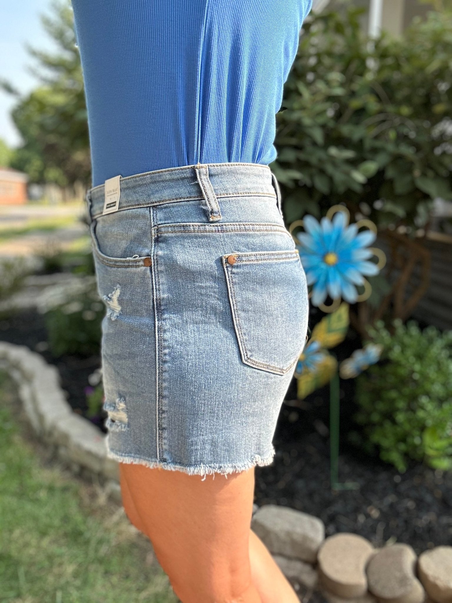 Judy Blue High Waist Distressed Shorts - Polished Boutique