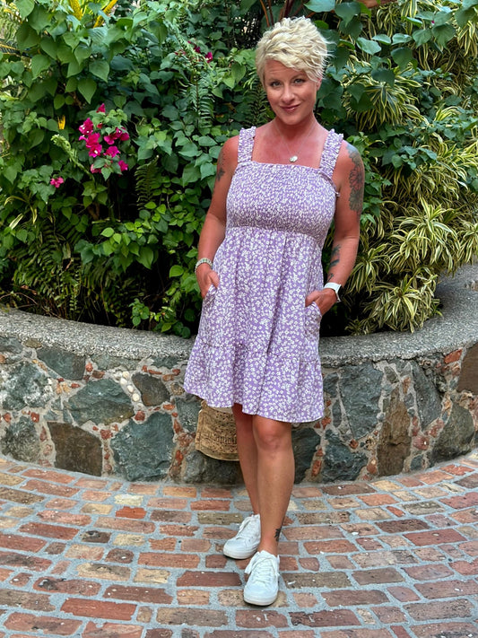 Lavender Blooms Dress - Polished Boutique